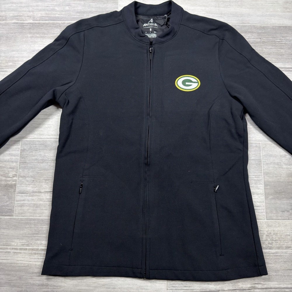 Green Bay Packers Antigua Black Regard Full-Zip Jacket Women's Small NFL New - Picture 5 of 9